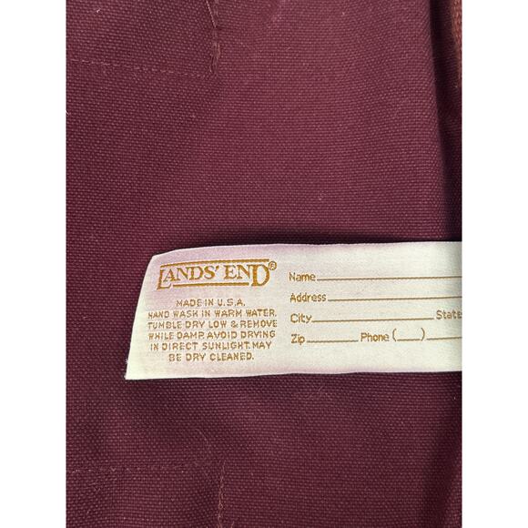 Vintage Lands’ End Square Rigger Maroon Canvas Messenger Laptop Bag Made in USA - Picture 8 of 9